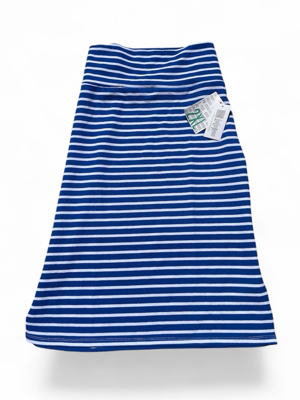3/$30 LuLaRoe Blue and White Striped ‘Cassie’ Skirt